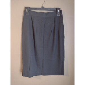 CASUAL CORNER Classic Black 6 Stretch Straight Below the Knee Skirt Pockets